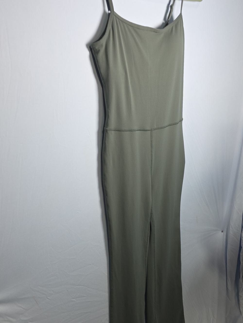 CRZ YOGA Sleeveless Olive Green Wide-Leg Jumpsuit